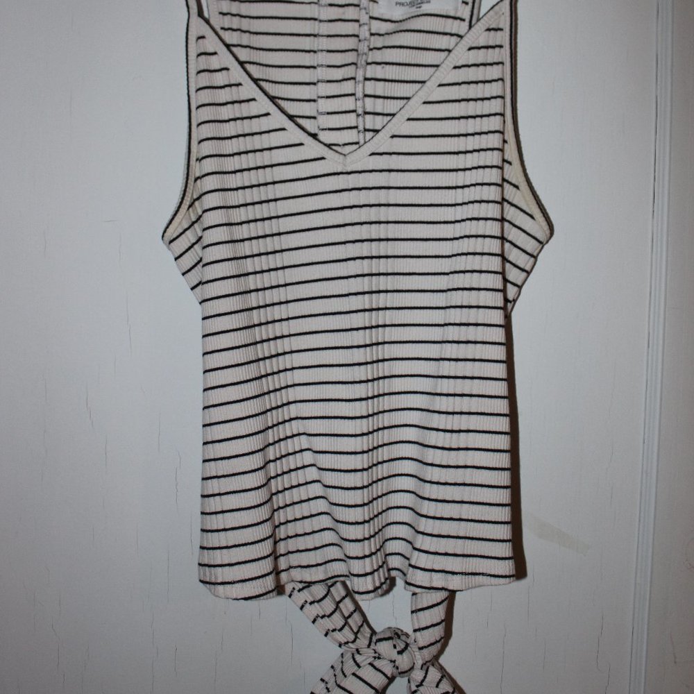 Super Cute Striped Tank w/ Tie in Back